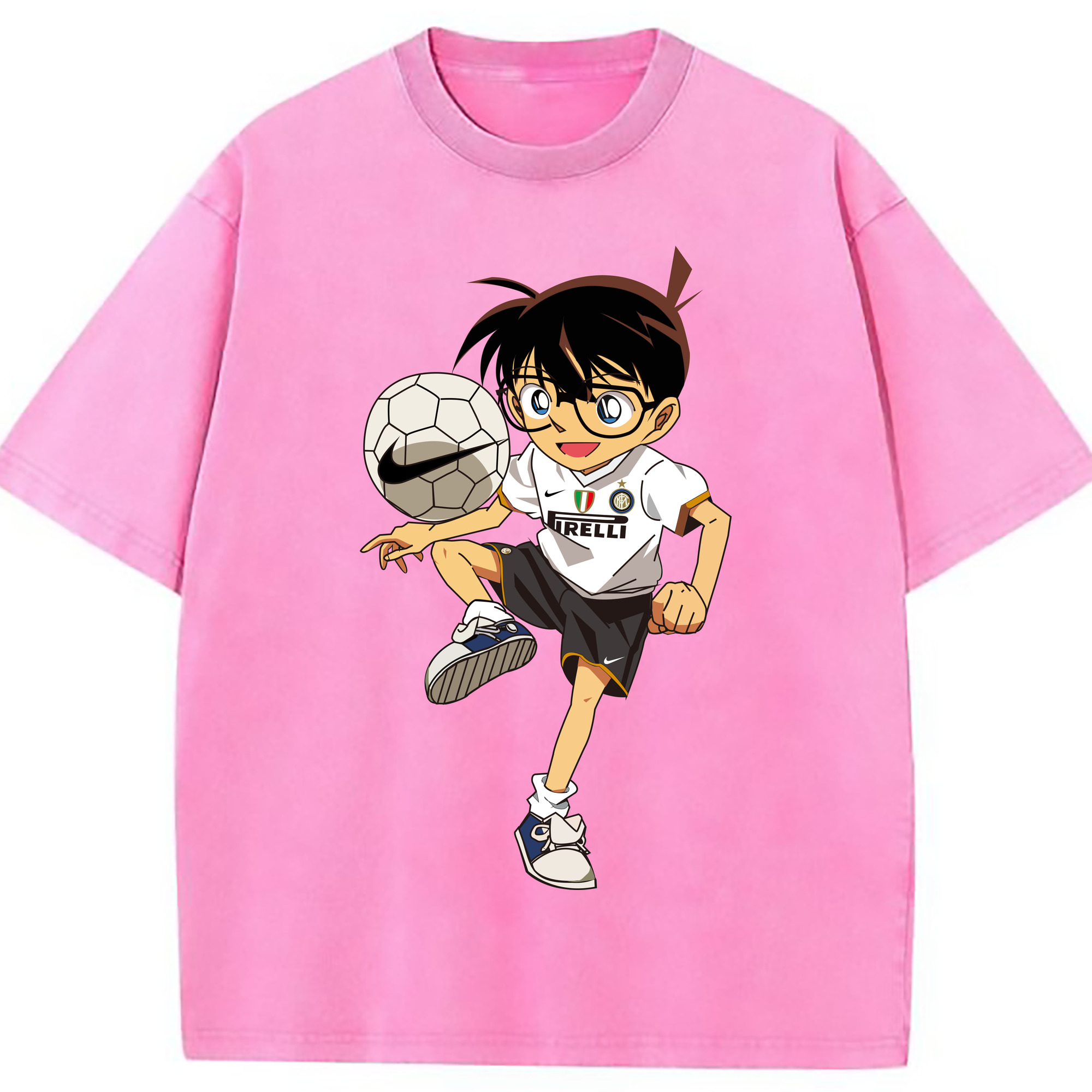 （画像用） 名探偵コナン 江戸川 コナン Detective Conan Conan Edogawa 綿100% ヴィンテージ風 半袖Tシャツ（フロントプリント）